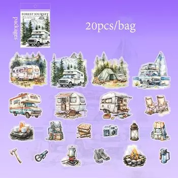 Mr. Paper лесные наклейки из ПЭТ 20 шт.