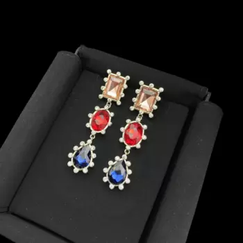 Стильные элегантные красные Висячие трендовые серьги