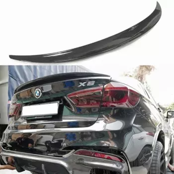 Стильный задний спойлер из углеродного волокна для BMW X6 F16 и X6M F86 P, крыло багажника 2014-2019 FRP глянцевый черный кованый УГЛЕРОДНЫЙ