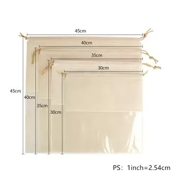 StoBag 5 шт. нетканые прозрачные мешки для хранения