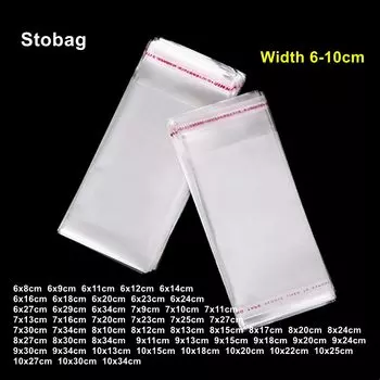 StoBag прозрачные самоклеящиеся пакеты Opp 6х8см