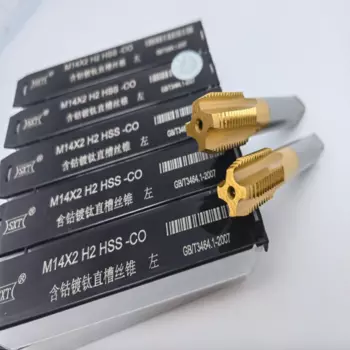 Стоимость продажи 1 шт. HSSM35 Co5 левого крана M9/M10/M12/M14/M16/M18 LH с оловянным покрытием для нарезания резьбы по металлу из нержавеющей стали.