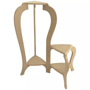 Стойка для цветов двойная Прованс подставка под цветы для декорирования без покрытия