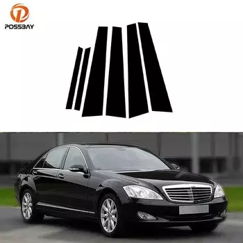 Стойки для стайлинга автомобилей Mercedes-Benz S-Class W221 S 450 CDI 2009-2011, накладка на окно двери, аксессуары