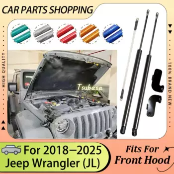 Стойки капота для Jeep Wrangler JL 2018 2019 2020 2021 2022 2023 2024 2025 Модифицированная опора подъема Амортизаторы Стержневые цилиндры