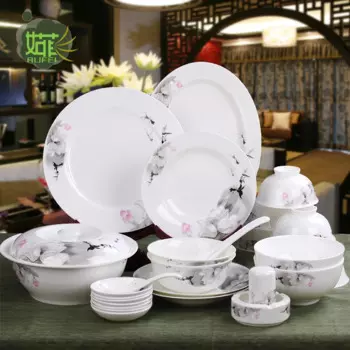 Столовая посуда Jingdezhen Guci, 28 штук, китайская керамическая чаша, блюда европейского дома