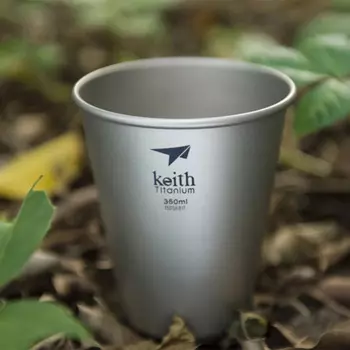Столовая посуда Keith для кемпинга, титановая пивная чашка 350 мл, уличная дорожная чашка для питья, для друзей, чашка для напитков, кофейная чашка Ti9001