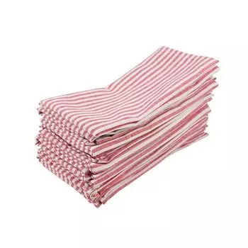 Столовые салфетки INFEI, полосатые, хлопок/лен/полиэстер, набор из 12