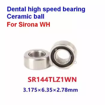Стоматологические высокоскоростные подшипники SR144TLZ1WN для Sirona WH 3,175x6,35x2,78 мм, встроенный щит, Турбинный картридж, ротор, керамический шарик