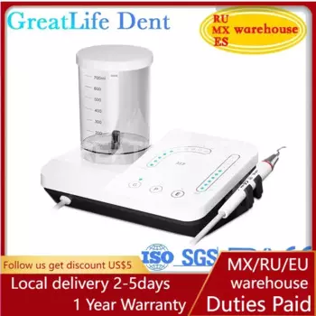 Стоматологический ультразвуковой пьезоскалер Greatlife Dent 7 +, эндоскопическая шкала для зубов, детали бутылки для воды, периодонтическая Съемная Maxpiezo 7 Plus