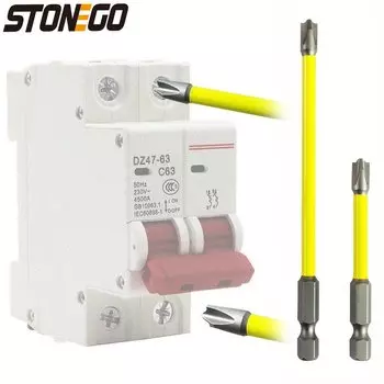 STONEGO магнитная шлицевая крестовая отвертка-FPH2 для электрика