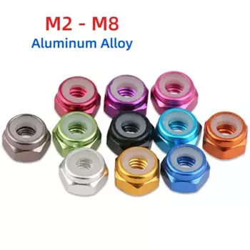 Стопорные гайки из алюминия M2 M2.5 M3 M4 M5 M6 M8