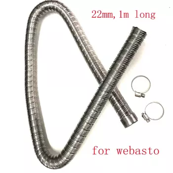 Стояночный дизельный Обогреватель воздуха длиной 100 см, 22 мм, 24 мм, выхлопная труба для Webasto AT2000 S ST Eberspacher Airtronic D2 D4 D4S