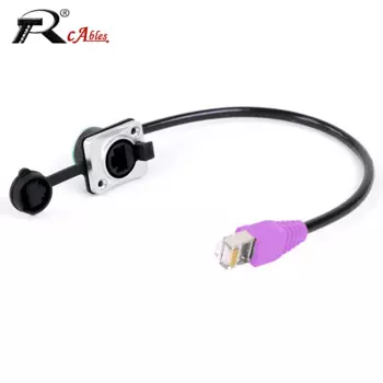 STP RJ45 CAT5 Мужской сетевой разъем LAN для водонепроницаемого экрана RJ45 8P8C CAT5 Гнездо для монтажа на панели Удлинительный кабель Ethernet