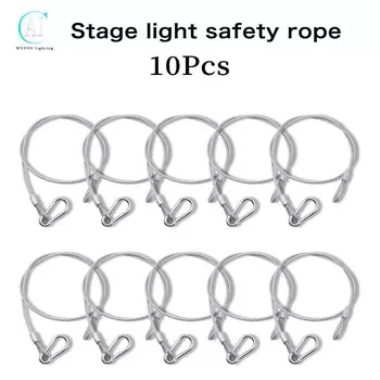 Страховочный трос для сценического освещения aicpose 10 шт., серебристый, 3 мм, 700 мм