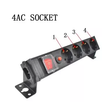 Strider Rui Удлинитель 1-10AC с двойным переключателем