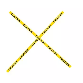 Строительная предупреждающая лента Gracbgreens 10 м жёлтая