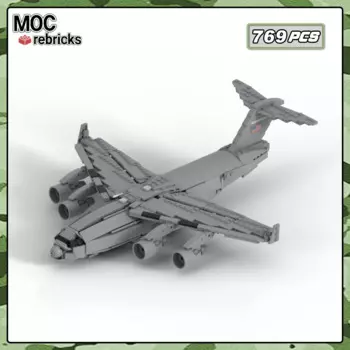 Строительные блоки MOC, большой военный транспорт, самолет, планшетомайзер с высокой степенью сложности, Сборная модель, кирпичи, игрушки, детские сувениры