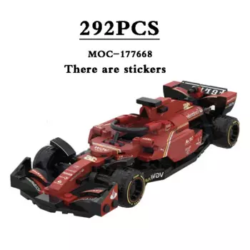 Строительный блок MOC-177668 MOC-F1, Гоночная машина, маленькие автомобили, Сборная модель, 292 шт., детский подарок на день рождения
