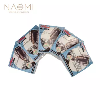 Струны для гитары NAOMI, 5 комплектов, 12 струн, гитарные струны, Обмотка из медного сплава для гитарных 12 струн, детали, аксессуары, новинка