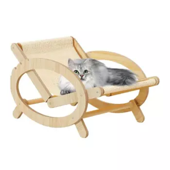 Стул-гамак для кошек, регулируемый гамак-кресло для кошек, кровать с моющимся холщовым чехлом, прочный спальный окунь для кошек для кошек