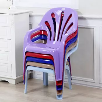 Стул Пляжный из толстого пластика, домашнее кресло для отдыха на открытом воздухе, для ночного рынка, барбекю, настольное кресло с полуоткидывающейся спинкой, домашняя мебель