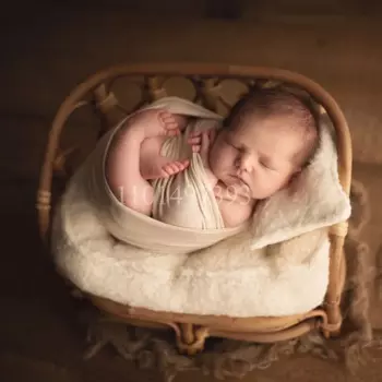 Стул ротанговый для новорожденных, реквизит для фотосъемки, скамейка, корзина-контейнер для мальчиков и девочек, аксессуары для студийной фотосъемки новорожденных