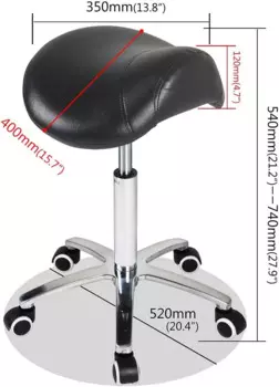 Стул-седло, вращающееся кресло для медицинского массажного салона, кухни, спа-салона, Регулируемый гидравлический стул с колесами
