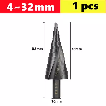 Ступенчатое сверло по металлу JWXZ 4-12/20/32 мм