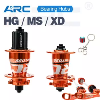Ступица MTB ARC MT039F/R с 32 отверстиями, 6 шпилей, микросплайн, 12 Скоростей, 6 дисковых болтов, быстросъемная, сквозная ось, 8, 9, 10, 11, 12 В