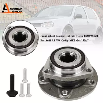 Ступица подшипника переднего колеса с 3 отверстиями 1K0498621 для Audi A3 VW Caddy MK3 Golf 5/6/7 1K0498621