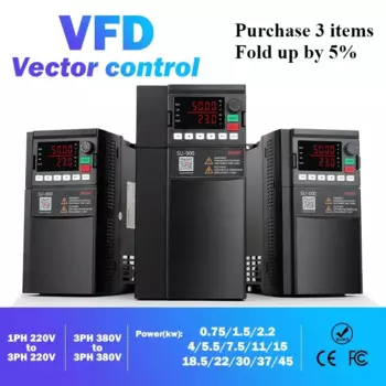 SU800/VFD инвертор 220 кВт-380 кВт преобразователь переменной частоты в однофазный в трехфазный двигатель с регулируемой скоростью