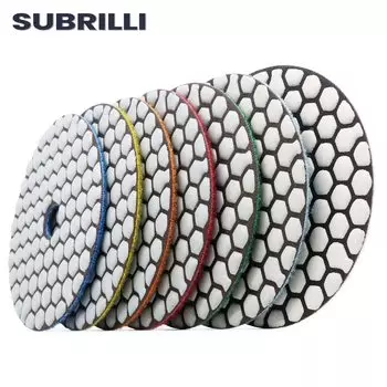 SUBRILLI 7 шт. алмазные полировальные диски 4 дюйма