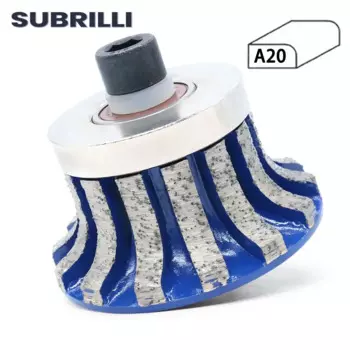 SUBRILLI A20 Алмазный шлифовальный круг, кромкопрофильный фрезерный станок, металлические сегменты для камня, мрамора, гранита, шлифовальный диск