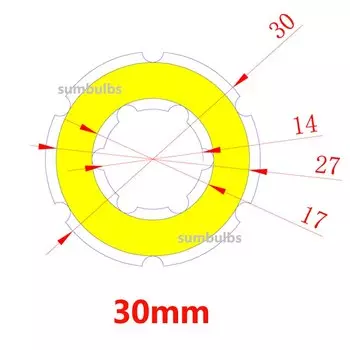 Сумбулбс Ангельские глаза COB 2W-12W теплый белый 12В