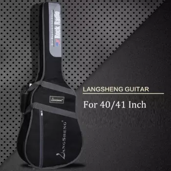 Сумка для акустической гитары, 40/41 дюйма, утолщенная, водонепроницаемая, оксфордская, нейлоновая, двойные ремни, с хлопковой подкладкой, рюкзак для гитары чехол Gig