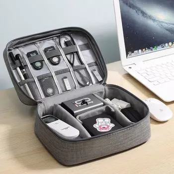 Сумка для документов LKEEP черного цвета из ткани Oxford