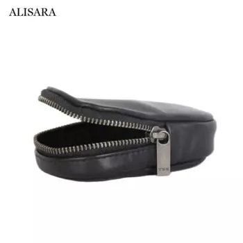 Сумка для ключей от дома, Женский кошелек для ключей из первого слоя воловьей кожи, высококачественный мужской кошелек для ключей от машины, кошельки для хранения монет, кармашек для карт