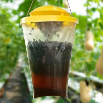 Сумка для ловли мух с приманкой, уличная фермерская ловушка для мух, живой ловушка, контейнер для аттрактанта, уличная клетка для ловли мух для сада, фермы, ранчо