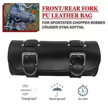 Сумка для мотоцикла, сумка для передней и задней вилки для Harley Sportster Dyna Softail Chopper Bobber Cruiser из искусственной кожи, сумки для багажа