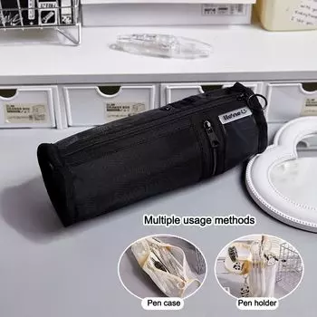 Новая вместительная сумка для ручек, съемная Сетчатая Сумка для канцелярских принадлежностей, многофункциональная коробка для ручек, подарок