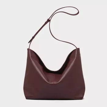 Сумка-хобо женская через плечо из натуральной воловьей кожи, 2024