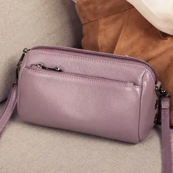 Сумка-клатч женская из натуральной кожи, маленькая