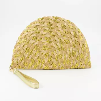 Сумка-клатч женская ручной работы из рафии и соломы