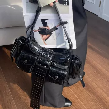 Сумка кросс-боди Женская из экокожи, с заклепками