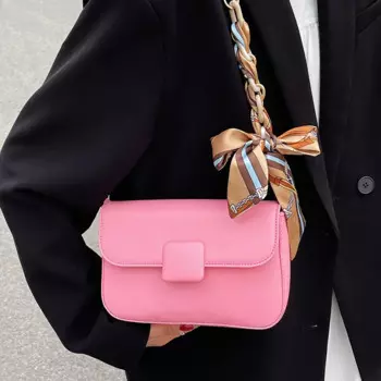 Сумка-кроссбоди женская однотонная, 2022