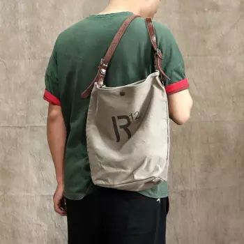 Сумка-мессенджер из парусины и натуральной воловьей кожи для мужчин и женщин, роскошные брендовые винтажные повседневные сумочки на ремне через плечо, тоут