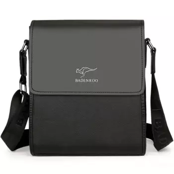 Сумка-мессенджер мужская кожаная, с кошельком