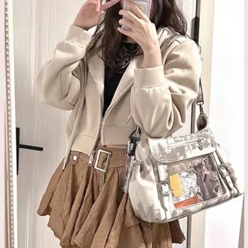 Сумка на плечо для девочек-подростков, прозрачная