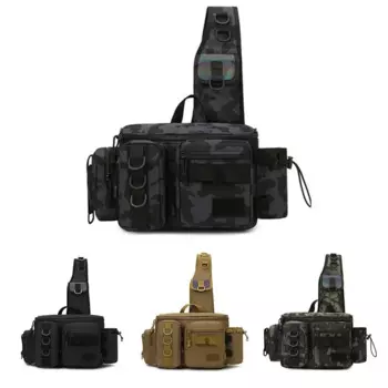 Сумка на плечо для рыбалки, многофункциональная поясная сумка для хранения рыболовной приманки, уличная сумка, подходит для верховой езды и альпинизма